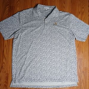 Peter Millar Summer Comfort Polo Shirt Mens XL Galloway Golf Club Sword AOP
